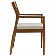 Solara Dining Armchairs Set of 2 in Walnut Heathered Weave Beige
