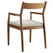 Solara Dining Armchairs Set of 2 in Walnut Heathered Weave Beige
