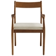 Solara Dining Armchairs Set of 2 in Walnut Heathered Weave Beige