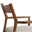 Solara Dining Armchairs Set of 2 in Walnut Heathered Weave Beige
