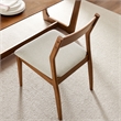 Solara Dining Side Chairs Set of 2 in Walnut Heathered Weave Beige