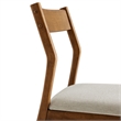 Solara Dining Side Chairs Set of 2 in Walnut Heathered Weave Beige