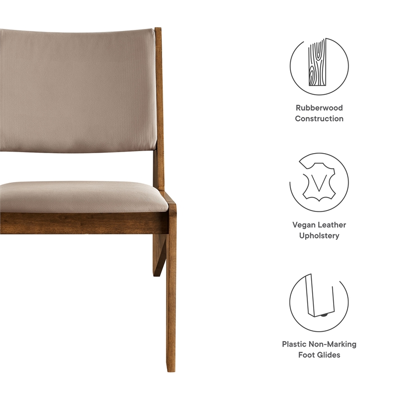 Rylina Accent Chairs Set of 2 in Walnut Brown