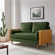 Kellan Loveseat in Walnut Moss Green