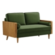 Kellan Loveseat in Walnut Moss Green