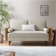 Kellan Loveseat in Walnut Heathered Weave Ivory