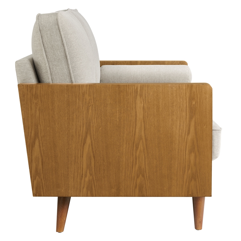 Kellan Loveseat in Walnut Heathered Weave Ivory