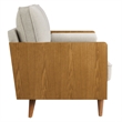 Kellan Loveseat in Walnut Heathered Weave Ivory