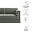 Modway Linden Upholstered Heathered Chenille Sofa in Eucalyptus