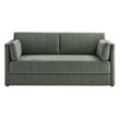 Modway Linden Upholstered Heathered Chenille Sofa in Eucalyptus
