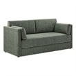 Modway Linden Upholstered Heathered Chenille Sofa in Eucalyptus