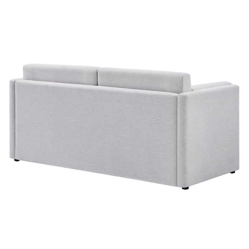 Modway Linden Upholstered Heathered Chenille Sofa in Newsprint