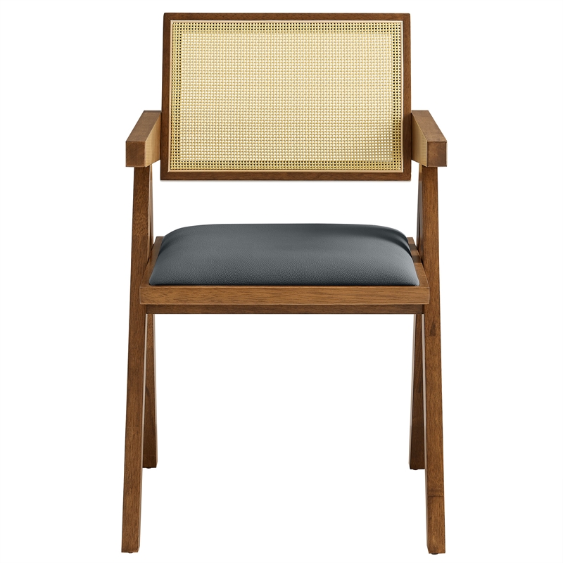 Thera Dining Armchairs Set of 2 in Walnut Black
