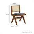 Thera Dining Side Chairs Set of 2 in Walnut Black