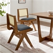 Thera Dining Side Chairs Set of 2 in Walnut Black
