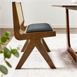Thera Dining Side Chairs Set of 2 in Walnut Black