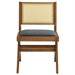 Thera Dining Side Chairs Set of 2 in Walnut Black
