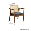 Thera Accent Armchairs Set of 2 in Walnut Black
