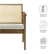 Thera Accent Armchairs Set of 2 in Weathered Oak Stone