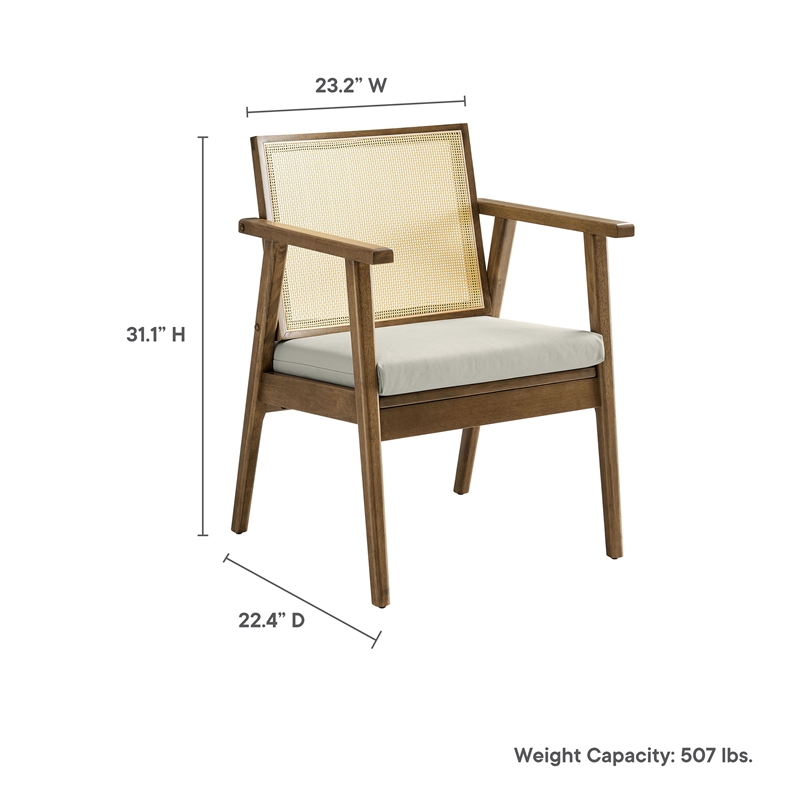 Thera Accent Armchairs Set of 2 in Weathered Oak Stone