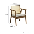 Thera Accent Armchairs Set of 2 in Weathered Oak Stone
