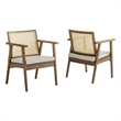 Thera Accent Armchairs Set of 2 in Weathered Oak Stone