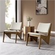 Rylina Accent Chairs Set of 2 in Weathered Oak Stone