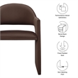 Talia Dining Armchair in Chocolate Brown