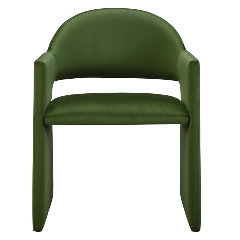 Talia Dining Armchair in Moss Green