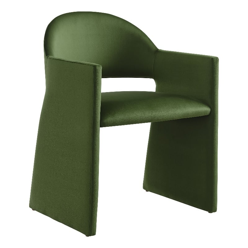 Talia Dining Armchair in Moss Green