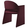Modway Talia Performance Velvet Upholstered Dining Armchair in Mulberry