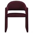 Modway Talia Performance Velvet Upholstered Dining Armchair in Mulberry