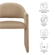 Talia Dining Armchair in Taupe