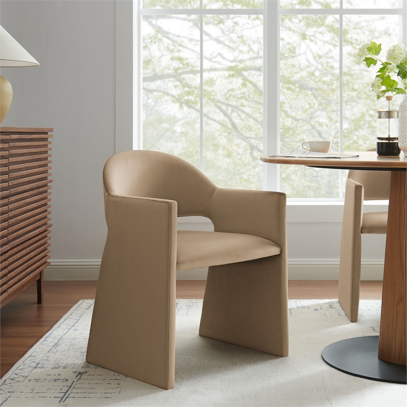 Talia Dining Armchair in Taupe