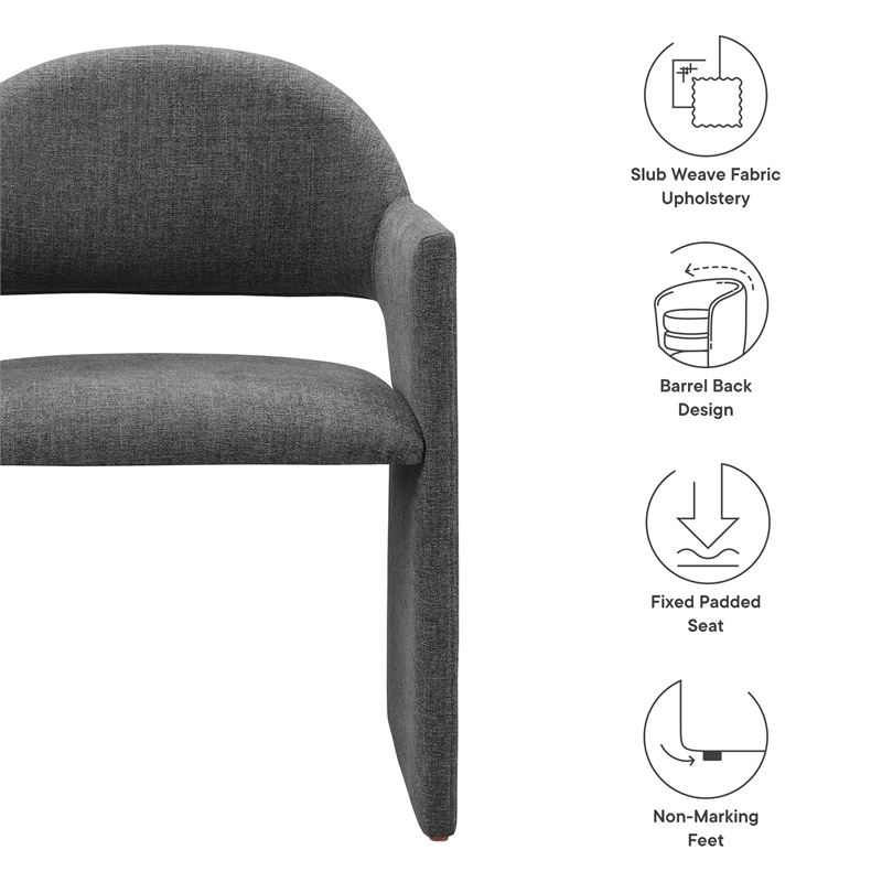 Talia Dining Armchair in Charcoal