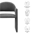 Talia Dining Armchair in Charcoal