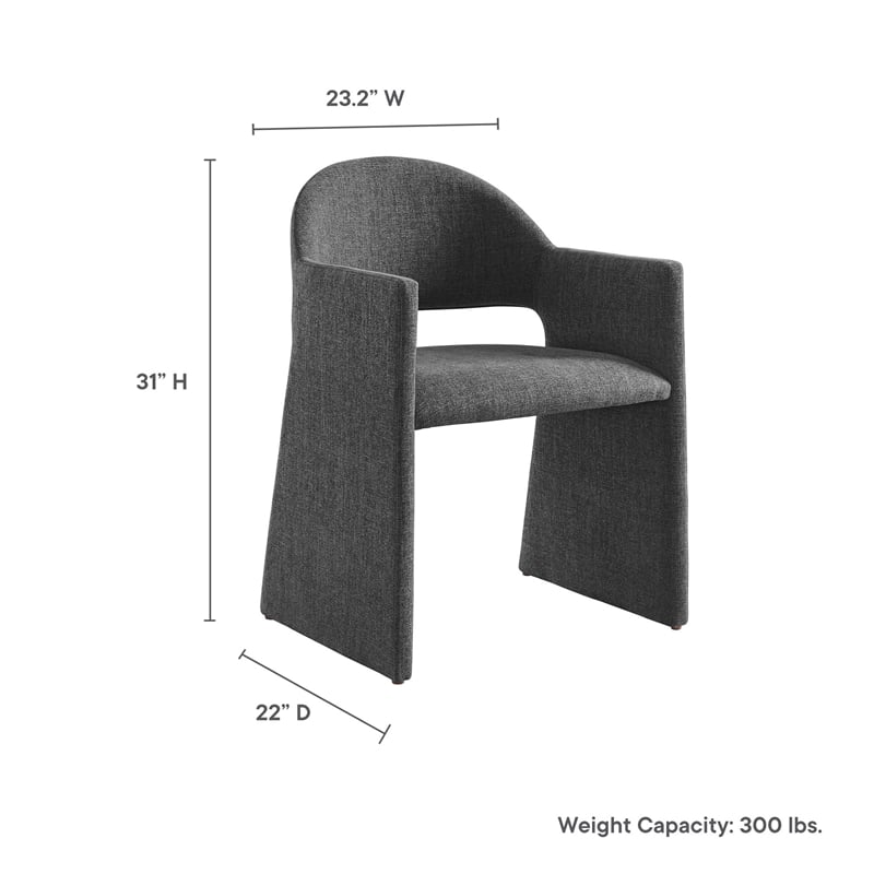 Talia Dining Armchair in Charcoal