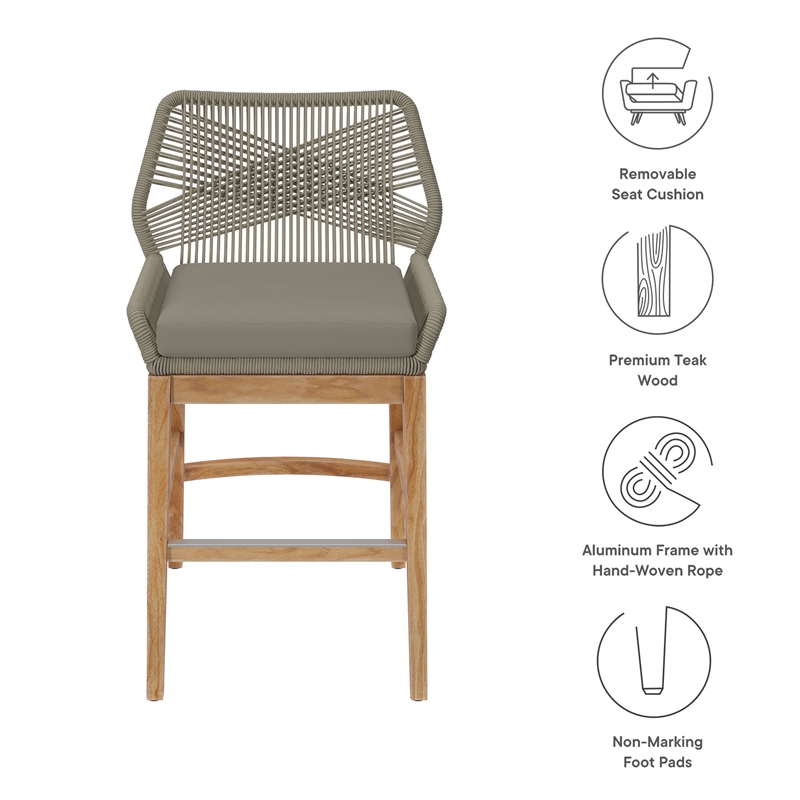 Wellspring Counter Stool in Light Gray Greige