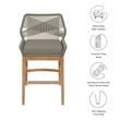 Wellspring Counter Stool in Light Gray Greige