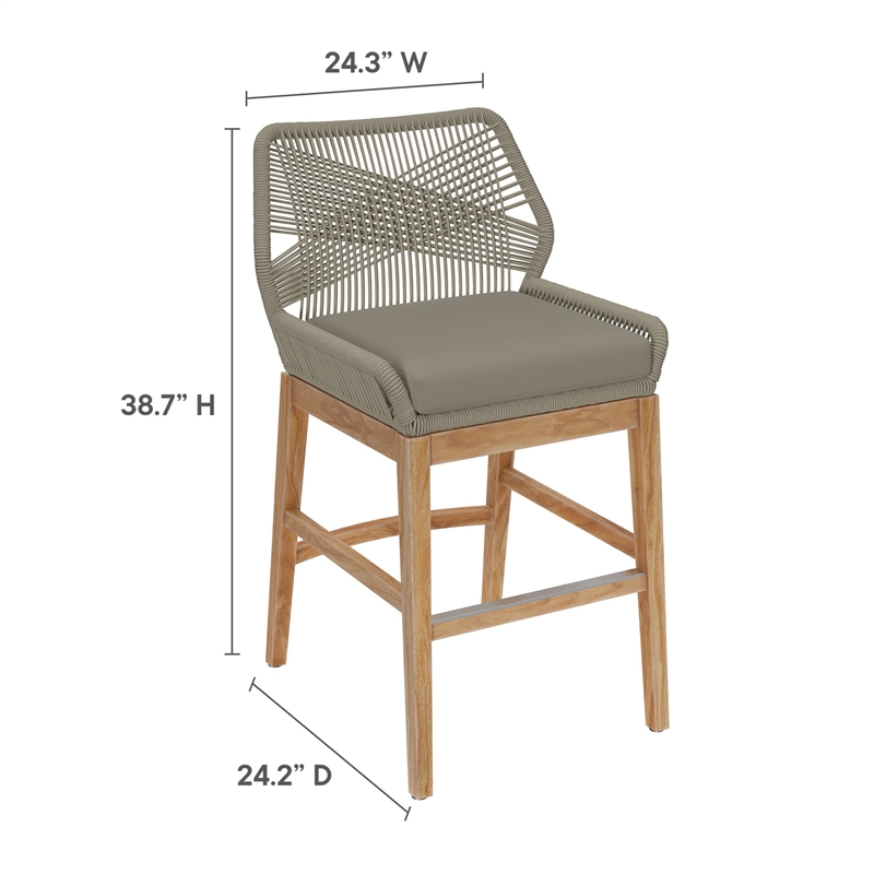 Wellspring Counter Stool in Light Gray Greige