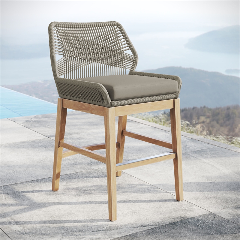 Wellspring Counter Stool in Light Gray Greige