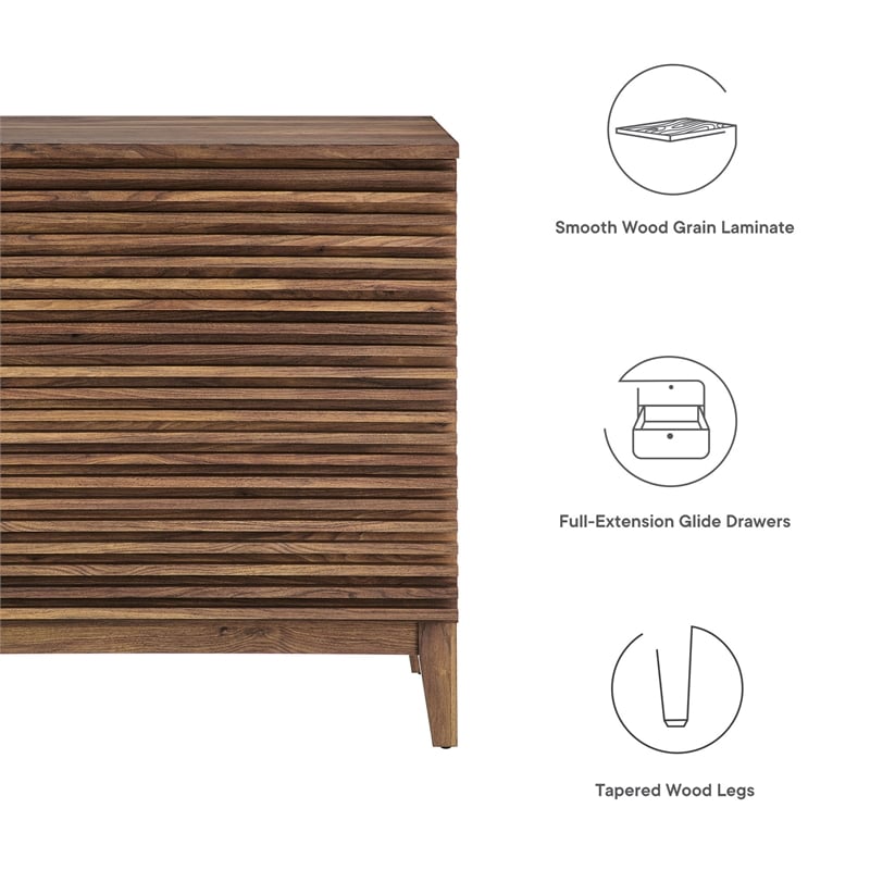 Render Nightstand in Walnut