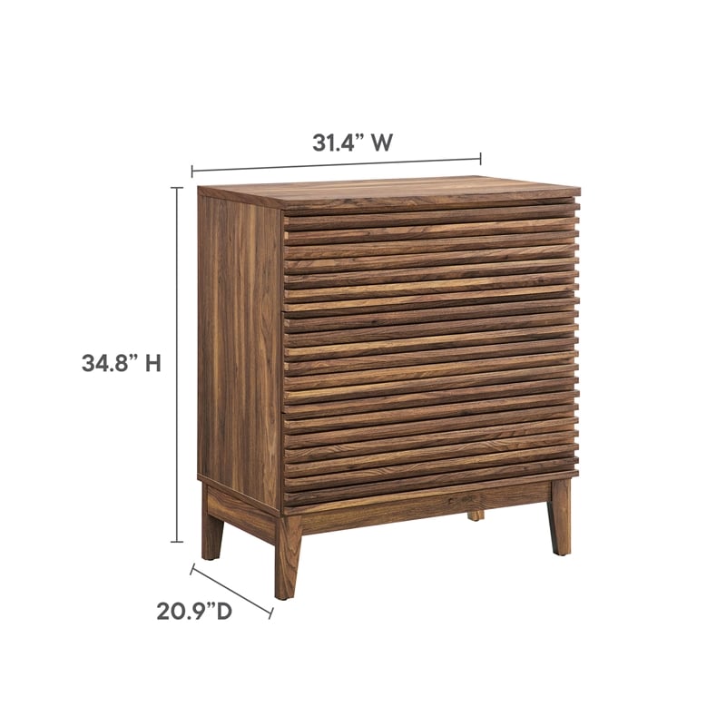 Render Nightstand in Walnut