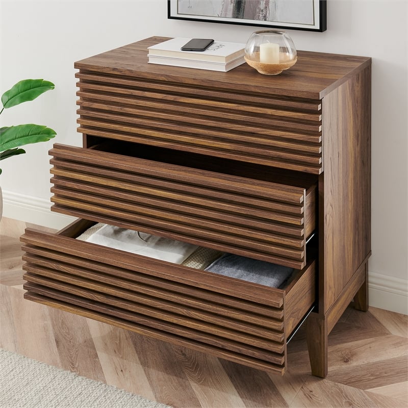 Render Nightstand in Walnut