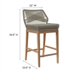 Wellspring 3-Piece Bar Set in Light Gray Greige