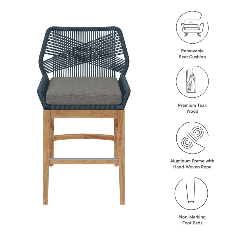 Wellspring Counter Stool in Blue Graphite