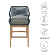 Wellspring Counter Stool in Blue Graphite