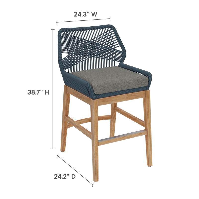 Wellspring Counter Stool in Blue Graphite