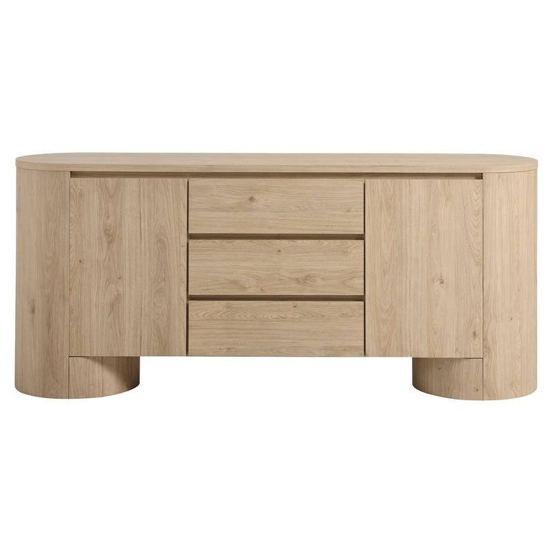 Duval Sideboard Storage Cabinet in Hickory Frost