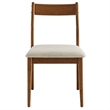 Modway Solara 7-PC Dining Set w/Fabric Armchairs in Walnut Heathered Weave Beige